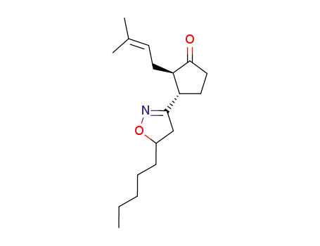 (2R,3S)-2-(3-Methyl-but-2-enyl)-3-(5-pentyl-4,5-dihydro-isoxazol-3-yl)-cyclopentanone