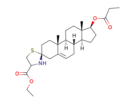 5-androstene-17β-propionyloxy-3-spiro-2'-(4'-ethoxycarbonyl-1',3'-thiazolidine)