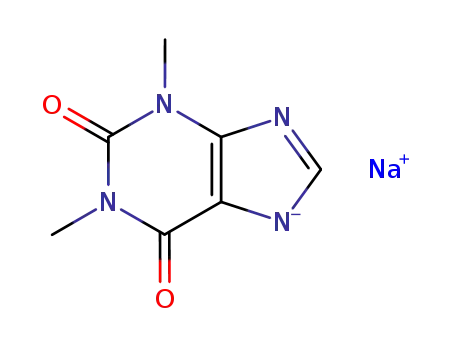 Molecular Structure of 3485-82-3 (3,7-dihydro-1,3-dimethyl-1H-purine-2,6-dione, sodium salt)