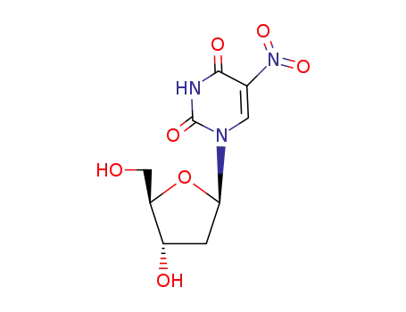 Molecular Structure of 3106-01-2 (5-nitro-2'-deoxyuridine)