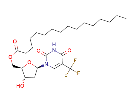 Hexadecanoic acid (2R,3S,5R)-5-(2,4-dioxo-5-trifluoromethyl-3,4-dihydro-2H-pyrimidin-1-yl)-3-hydroxy-tetrahydro-furan-2-ylmethyl ester