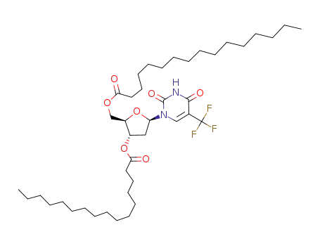 Hexadecanoic acid (2R,3S,5R)-5-(2,4-dioxo-5-trifluoromethyl-3,4-dihydro-2H-pyrimidin-1-yl)-2-hexadecanoyloxymethyl-tetrahydro-furan-3-yl ester