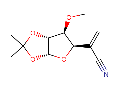 a-D-xylo-Hexofuranurononitrile,5-deoxy-3-O-methyl-5-methylene-1,2-O-(1-methylethylidene)- (9CI) cas  83905-33-3