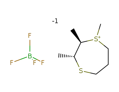 trans-1,2,3-trimethyl-1,4-dithiepanium BF4(1-)
