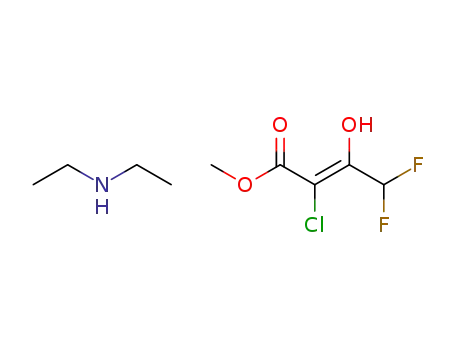 (E)-2-Chloro-4,4-difluoro-3-hydroxy-but-2-enoic acid methyl ester; compound with diethyl-amine