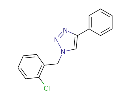 Molecular Structure of 63778-13-2 (1H-1,2,3-Triazole, 1-[(2-chlorophenyl)methyl]-4-phenyl-)