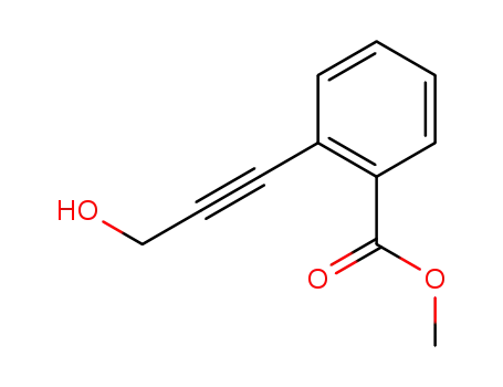 Molecular Structure of 103606-72-0 (METHYL 2-(3-HYDROXYPROP-1-YNYL)BENZOATE)