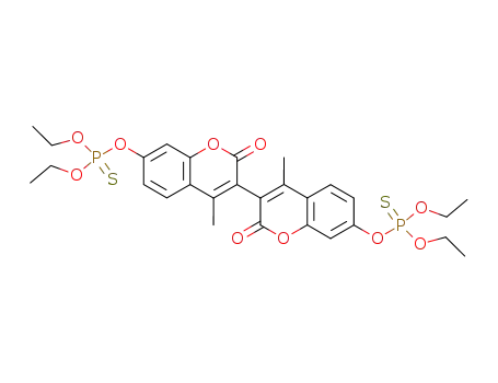 O,O,O,O-tetraethyl-O,O-4,4'-dimethyl-2,2'-dioxo-(3,3'-bi-2H-1-benzopyran-7,7'-diyl)-diphosphorothioate
