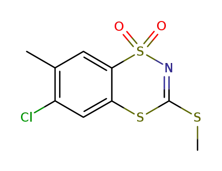6-chloro-7-methyl-3-methylthio-1,4,2-benzodithiazin 1,1-dioxide