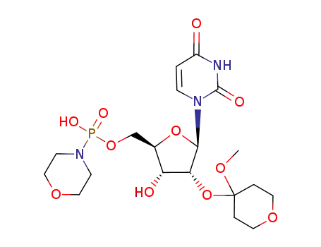Morpholin-4-yl-phosphonic acid mono-[(2R,3R,4R,5R)-5-(2,4-dioxo-3,4-dihydro-2H-pyrimidin-1-yl)-3-hydroxy-4-(4-methoxy-tetrahydro-pyran-4-yloxy)-tetrahydro-furan-2-ylmethyl] ester