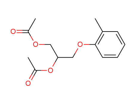 Molecular Structure of 63991-86-6 (3-(o-Tolyloxy)-1,2-propanediol diacetate)