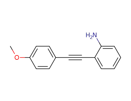 Molecular Structure of 157869-15-3 (2-((4-Methoxyphenyl)ethynyl)benzeneaMine)