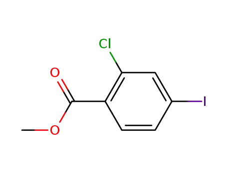 Molecular Structure of 156573-32-9 (Methyl 2-chloro-4-iodobenzoate)
