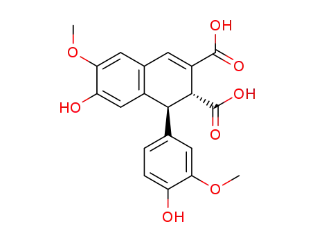 trans-7-hydroxy-1-(4-hydroxy-3-methoxyphenyl)-6-methoxy-1,2-dihydronaphthalene-2,3-dicarboxylic acid