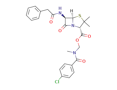 (2S,5R,6R)-3,3-Dimethyl-7-oxo-6-phenylacetylamino-4-thia-1-aza-bicyclo[3.2.0]heptane-2-carboxylic acid [(4-chloro-benzoyl)-methyl-amino]-methyl ester