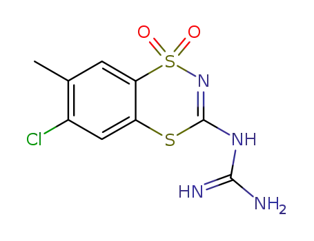 N-(6-chloro-1,1-dioxo-7-methyl-1,4,2-benzodithiazin-3-yl)guanidine