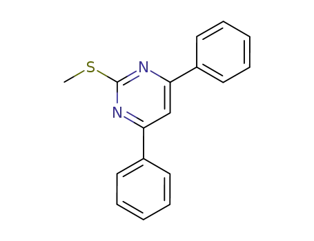 Molecular Structure of 59807-21-5 (Pyrimidine, 2-(methylthio)-4,6-diphenyl-)