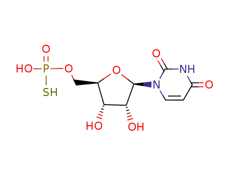 Molecular Structure of 15548-52-4 (Uridine, 5'-(dihydrogen phosphorothioate))