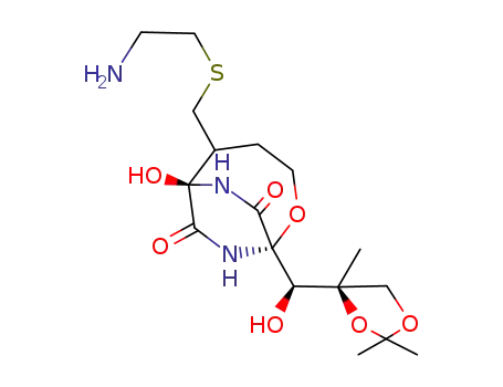 (1S,6R)-5-(2-Amino-ethylsulfanylmethyl)-6-hydroxy-1-[(R)-hydroxy-((S)-2,2,4-trimethyl-[1,3]dioxolan-4-yl)-methyl]-2-oxa-7,9-diaza-bicyclo[4.2.2]decane-8,10-dione