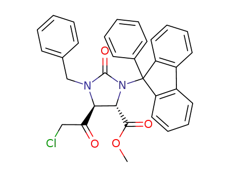 (4S,5S)-1-benzyl-5-(2IV-chloroacetyl)-2-oxo-3-(9''-phenylfluoren-9''-yl)imidazolidine-4-carboxylic acid methyl ester