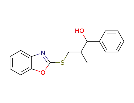 3-(Benzooxazol-2-ylsulfanyl)-2-methyl-1-phenyl-propan-1-ol