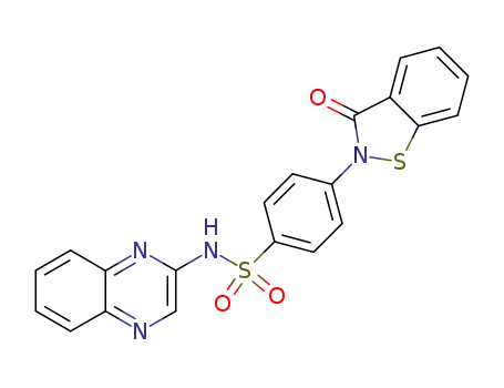 4-(3-oxo-3H-benzo[d]isothiazol-2-yl)-N-quinoxalin-2-yl-benzenesulfonamide