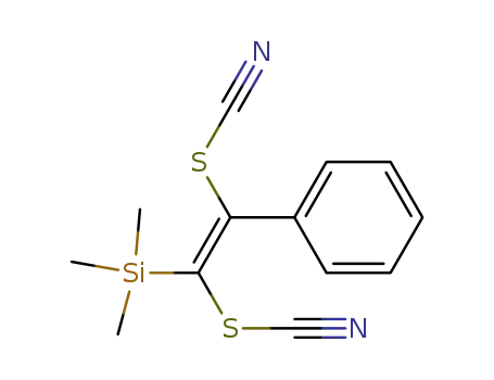 Trimethyl-((E)-2-phenyl-1,2-bis-thiocyanato-vinyl)-silane