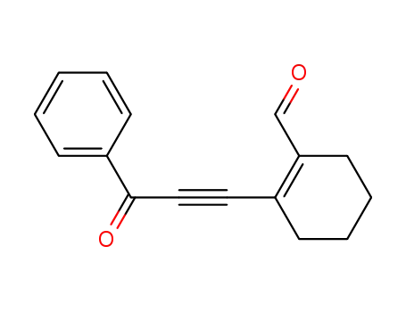 Molecular Structure of 581794-03-8 (1-Cyclohexene-1-carboxaldehyde, 2-(3-oxo-3-phenyl-1-propynyl)-)