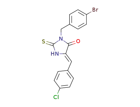 3-(4-Bromo-benzyl)-5-[1-(4-chloro-phenyl)-meth-(Z)-ylidene]-2-thioxo-imidazolidin-4-one