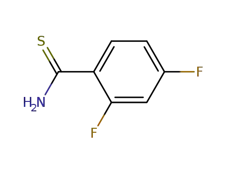 Molecular Structure of 175276-92-3 (2,4-Difluorobenzene-1-carbothioamide)