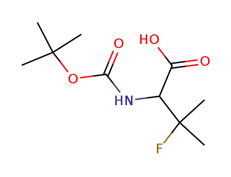 Molecular Structure of 171348-52-0 (DL-Valine, N-[(1,1-diMethylethoxy)carbonyl]-3-fluoro-)