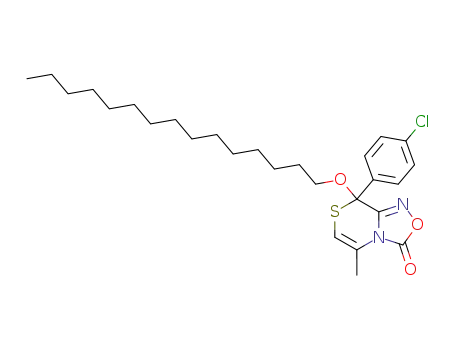 8-(4-chloro-phenyl)-5-methyl-8-pentadecyloxy-8H-[1,2,4]oxadiazolo[3,4-c][1,4]thiazin-3-one