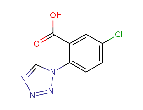 Molecular Structure of 449758-26-3 (5-CHLORO-2-(1H-TETRAZOL-1-YL)BENZOIC ACID)