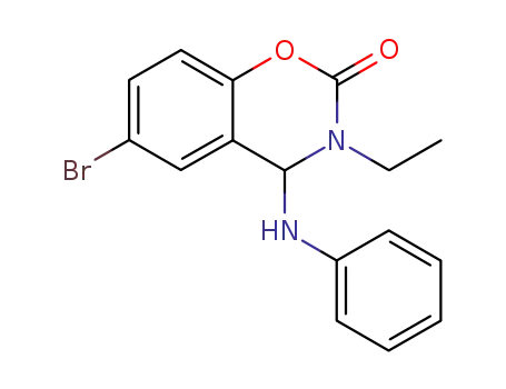 6-bromo-3-ethyl-4-phenylamino-3,4-dihydro-benzo[e][1,3]oxazin-2-one