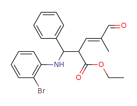 ethyl-(3E)-2-[[(2-bromophenyl)amino](phenyl)methyl]-4-methyl-5-oxopent-3-enoate