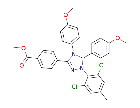 4-[1-(2,6-dichloro-4-methyl-phenyl)-4,5-bis-(4-methoxy-phenyl)-4,5-dihydro-1H-[1,2,4]triazol-3-yl]-benzoic acid methyl ester