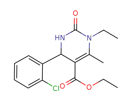 ethyl 4-(2-chlorophenyl)-1-ethyl-6-methyl-2-oxo-1,2,3,4-tetrahydropyrimidine-5-carboxylate