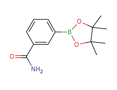 Molecular Structure of 188665-74-9 (3-AMINOCARBONYLPHENYLBORONIC ACID, PINACOL ESTER)
