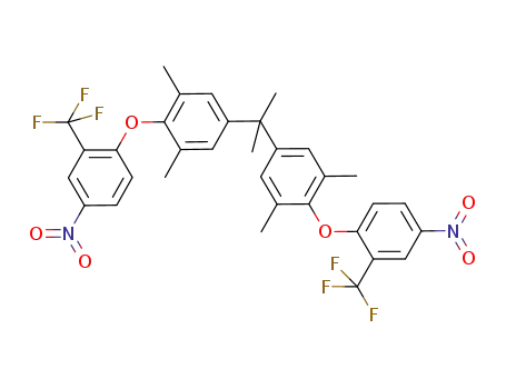 3,3',5,5'-tetramethyl-2,2-bis[4-(2-trifluoromethyl-4-nitrophenoxy)phenyl]propane
