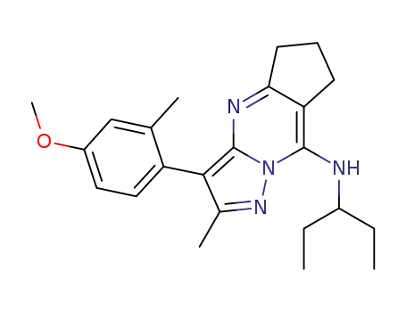 (1-ethyl-propyl)-[3-(4-methoxy-2-methylphenyl)-2-methyl-6,7-dihydro-5H-1,4,8a-triaza-s-indacen-8-yl]-amine