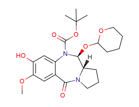(11S,11aS)-8-hydroxy-10-(tert-butyloxycarbonyl)-7-methoxy-11-(tetrahydropyran-2-yloxy)-1,2,3,10,11,11a-hexahydro-5H-pyrrolo[2,1-c][1,4]benzodiazepine-5-one