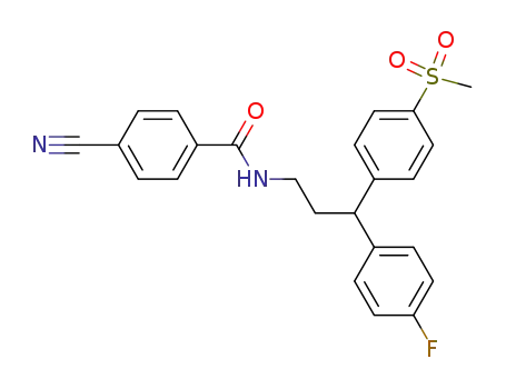 4-cyano-N-[3-(4-fluorophenyl)-3-(4-methanesulfonylphenyl)propyl]benzamide
