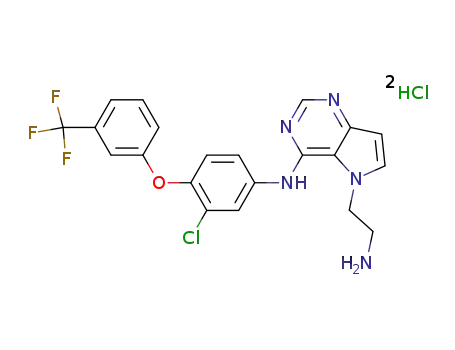 5-(2-aminoethyl)-N-{3-chloro-4-[3-(trifluoromethyl)phenoxy]phenyl}-5H-pyrrolo[3,2-d]pyrimidin-4-amine dihydrochloride