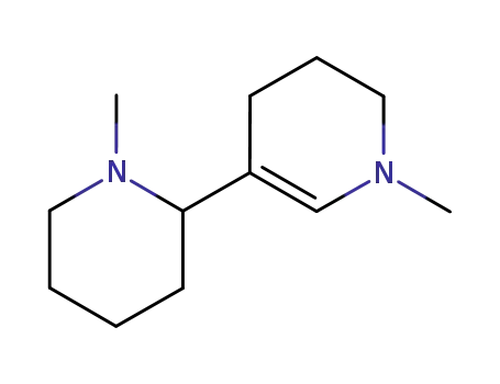 Molecular Structure of 54105-23-6 (Pyridine, 1,2,3,4-tetrahydro-1-methyl-5-(1-methyl-2-piperidinyl)-)