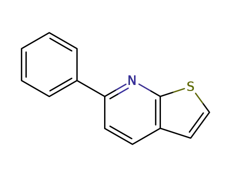 Molecular Structure of 100037-80-7 (Thieno[2,3-b]pyridine, 6-phenyl-)