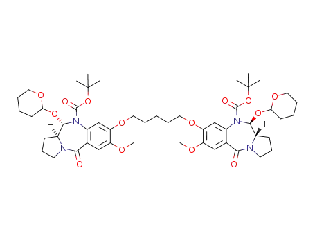 1,1'-[(pentane-1,5-diyl)dioxy]bis[(11S,11aS)-10-(tert-butyloxycarbonyl)-7-methoxy-11-(tetrahydropyran-2-yloxy)-1,2,3,10,11,11a-hexahydro-5H-pyrrolo[2,1-c][1,4]benzodiazepine-5-one]