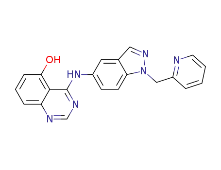 4-{[1-(pyridin-2-ylmethyl)-1H-indazol-5-yl]amino}quinazolin-5-ol