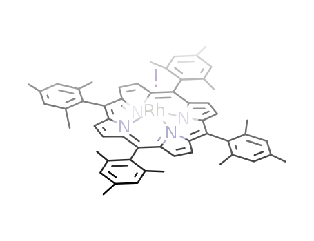 Molecular Structure of 85990-32-5 (Iodorhodium(III) Tetramesitylporphyrin)