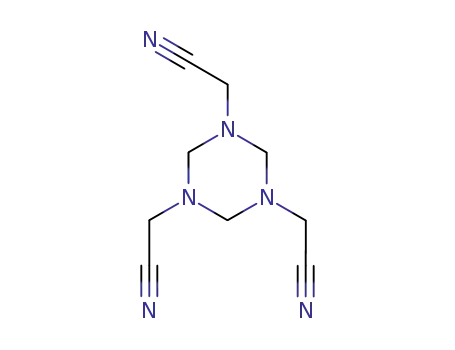 Molecular Structure of 4560-87-6 (Hexahydro-1,3,5-triazine-1,3,5-tris(acetonitrile))