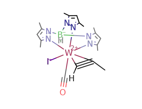 (hydridotris-(3,5-dimethylpyrazoyl)borate)(CO)(I)W(HCCCH3)